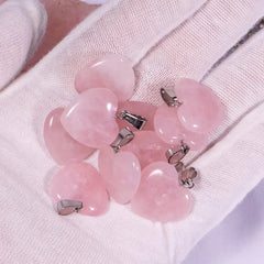 Natural Crystal Heart Pendent