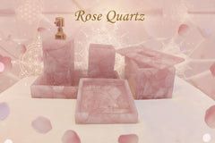 Pink Rose Quartz Bathroom Vanity Set (5-Piece)