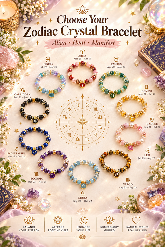 Choose Your Zodiac Crystal Bracelet ♈