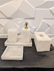 White Rock Crystal Quartz Bathroom Vanity Set (5-Piece)