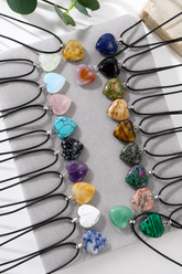 Natural Crystal Heart Pendent