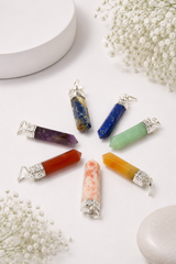 Natural Healing Crystal Pencil Pendant