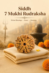Kashi Siddh Nepal Origin 7 Mukhi Rudraksha - 17mm to 22mm