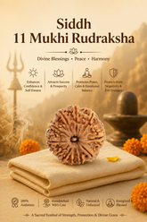 Kashi Siddh Nepal Origin 11 Mukhi Rudraksha - 17mm to 22mm