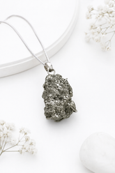Raw Pyrite Pendant – Wealth & Confidence