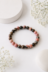 LOVE COMMUNICATION RHODONITE STONE BRACELET