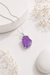 Raw Amethyst Pendant – Calm, Sleep & Intuition