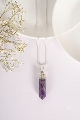 Amethyst Pencil Pendant – Calm, Sleep & Intuition