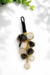 Black Tourmaline & Selenite Hanging (Small) – Protection & Cleansing