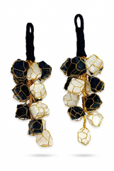 Black Tourmaline & Selenite Hanging (Small) – Protection & Cleansing