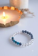 Weight Loss Bracelet – Blue Apatite, Clear Quartz & Sodalite