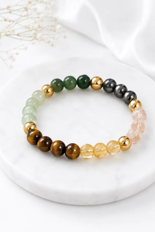 Energised Dhan Yog Bracelet – 7 Crystal Wealth Blend