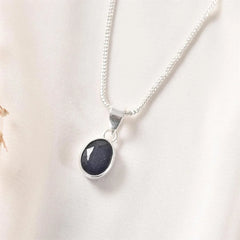 Blue Sapphire (neelam) Pendant – Discipline & Focus