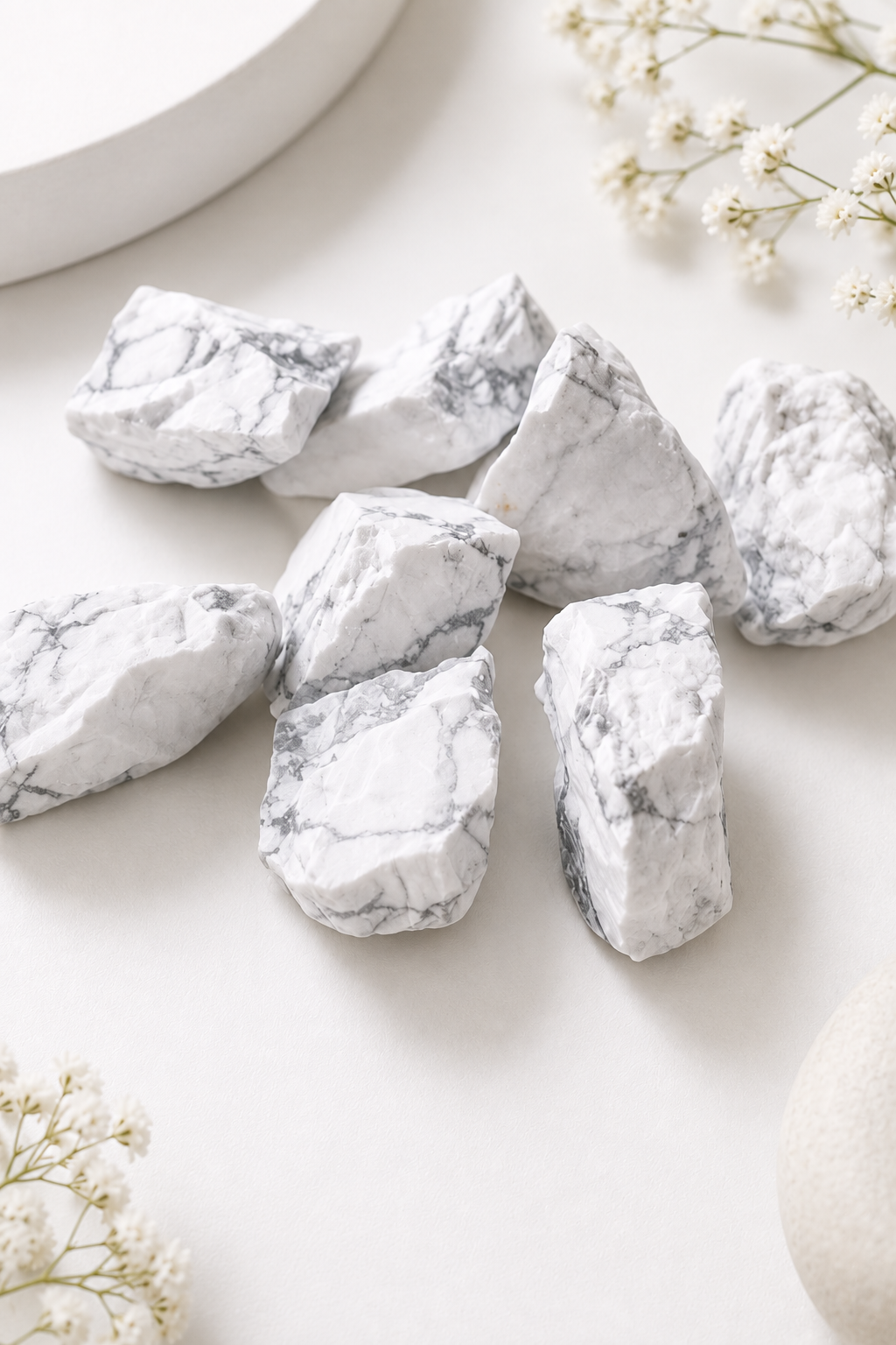 Raw Natural Howlite - Healing, Sleep, Peace, Calmness