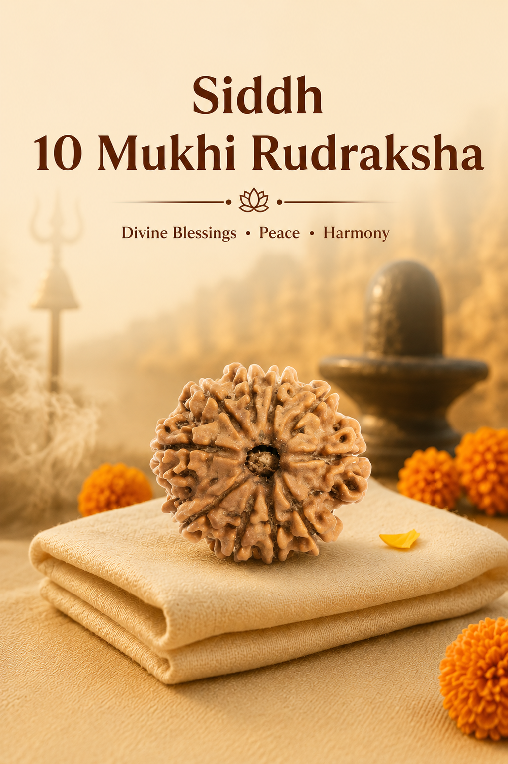 Kashi Siddh Nepal Origin 10 Mukhi Rudraksha - 17mm to 22mm