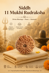 Kashi Siddh Nepal Origin 11 Mukhi Rudraksha - 17mm to 22mm