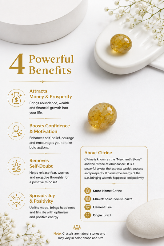 Citrine Tumble (Abundance, Success, Joy)
