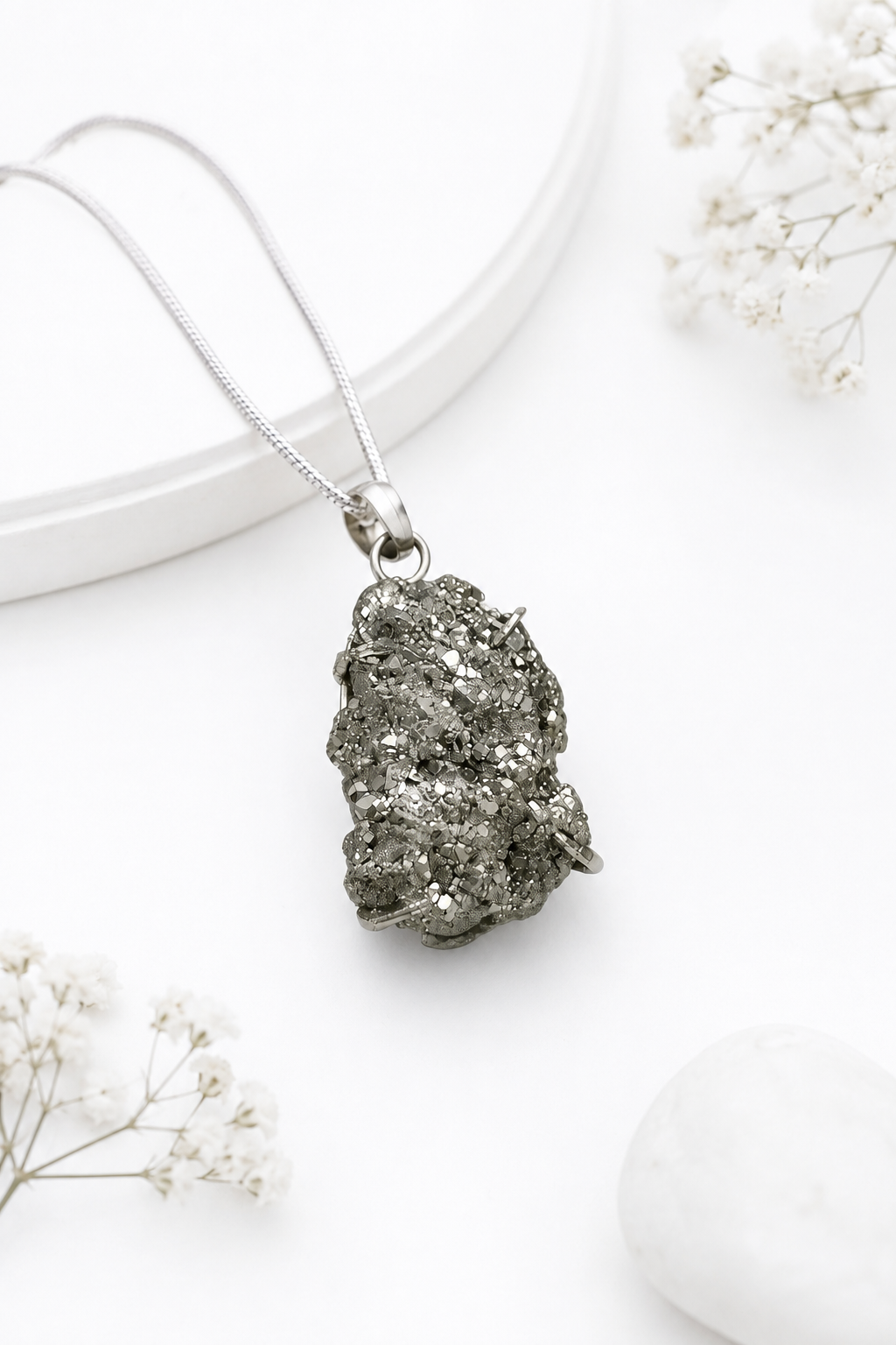 Raw Pyrite Pendant – Wealth & Confidence