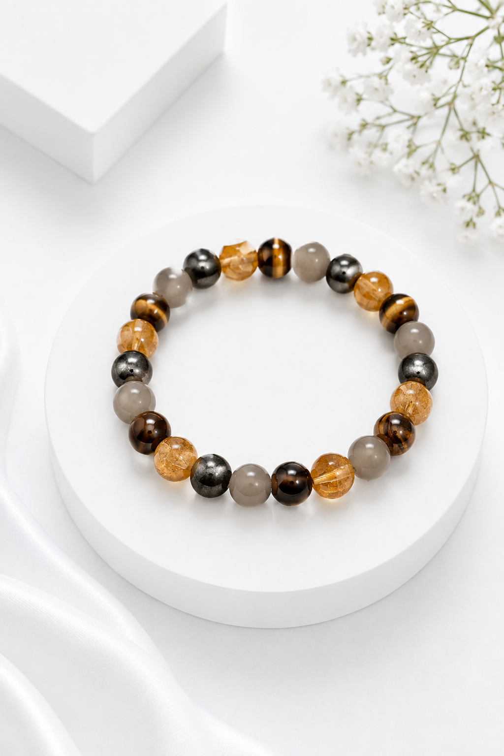 Money Attraction Bracelet – 4 Crystal Wealth Blend