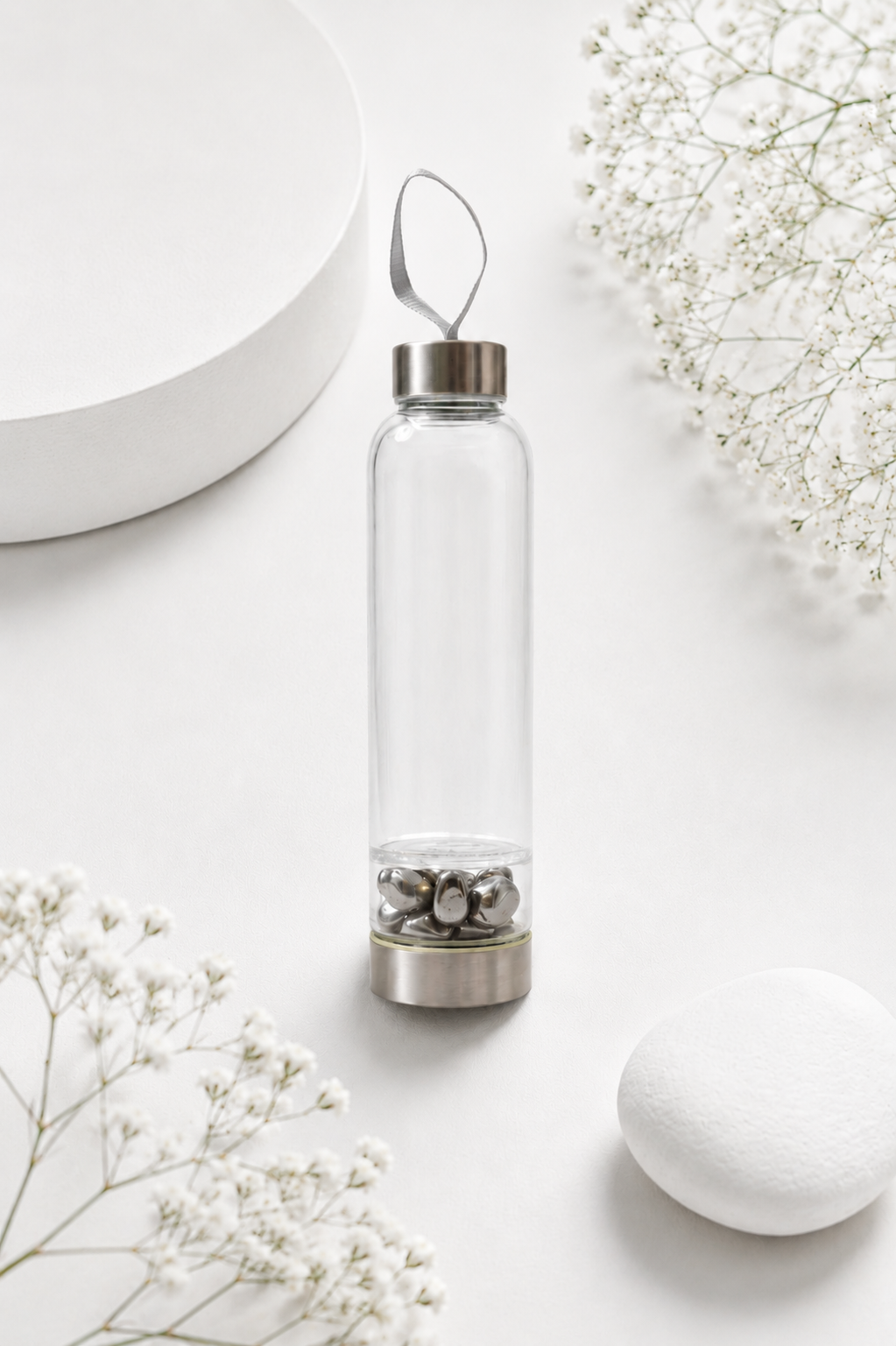 Pyrite Crystal Water Bottle – Wealth & Confidence