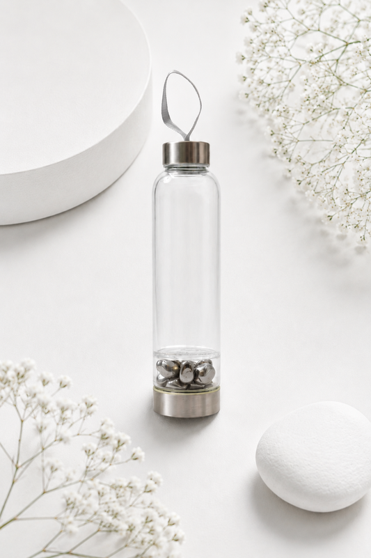 Pyrite Crystal Water Bottle – Wealth & Confidence