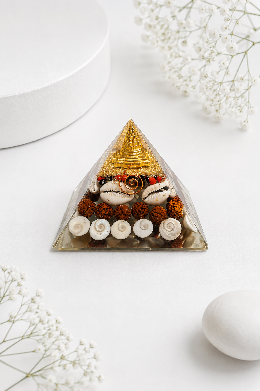Laxmi Pyramid – Shree Yantra & Gomti Chakra for Wealth