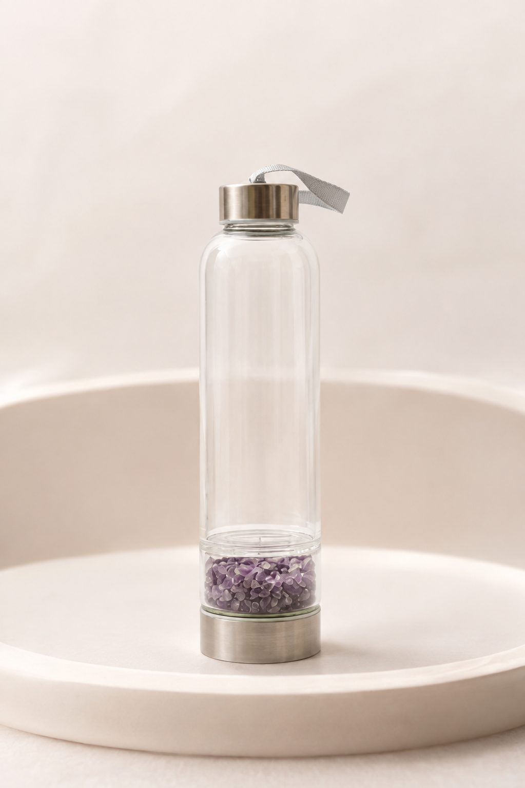 Amethyst Crystal Water Bottle – Calm & Clarity