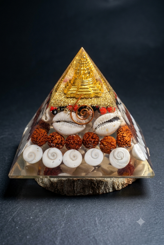 Laxmi Pyramid – Shree Yantra & Gomti Chakra for Wealth