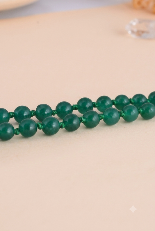 Green Aventurine Mala – 108 Beads for Luck & Opportunity