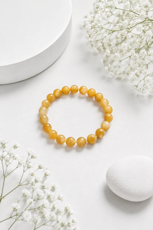 Meena Rashi (Pisces) Zodiac Crystal – Yellow Aventurine Bracelet (Wisdom, Prosperity, Good Luck)
