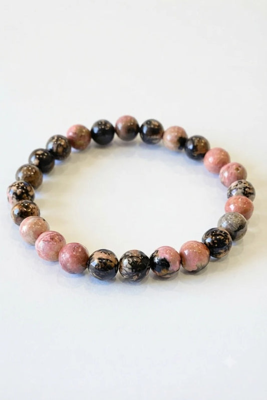 Rhodonite Stone Bracelet (Love, Communication, Emotional Healing)