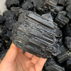 Raw Black Tourmaline Cluster – Protection & Grounding